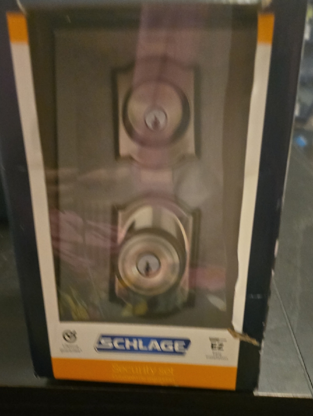 Schlage Georgian FB55  Satin Nickel Double Cylinder Deadbolt Set